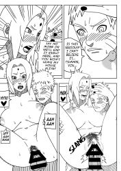 1boy 1girls barefoot big_breasts black_and_white breasts busty carrying carrying_partner censored comic completely_nude english_text female huge_breasts male mature mature_female milf monochrome naruto naruto:_the_last naruto_(series) naruto_shippuden ninrubio nipples nude oppai penetration penis reverse_stand_and_carry_position reverse_suspended_congress sex speech_bubble stand_and_carry_position story text translated tsunade upright_straddle uzumaki_naruto vaginal_penetration vaginal_sex voluptuous voluptuous_female