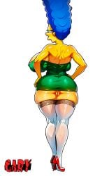 1girls 20th_century_fox 20th_century_studios ai_generated alpha_channel big_ass female female_only for_sticker_use gary_(artist) hair_blue hands_on_hips looking_back marge_simpson png sticker_template the_simpsons transparent_background transparent_png yellow_skin