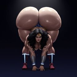 ai_generated amazonian big_ass big_breasts black_hair bubble_butt dc dc_comics high_heels hyper_ass long_hair looking_at_viewer milf niduscharger panties solo thick_ass thick_thighs wide_hips wonder_woman wonder_woman_(series)