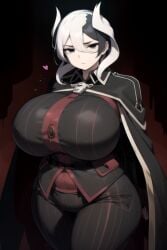 1girls ai_generated big_breasts breasts daidouji_(artist) daidoujipv looking_at_viewer made_in_abyss ozen short_hair solo white_hair