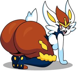 anthro anthro_only big_ass big_breasts breasts bubble_butt cinderace huge_ass jutsapostion pokémon_(species) pokemon thick_thighs wide_hips