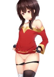 bandages kono_subarashii_sekai_ni_shukufuku_wo! megumin mengo pantsu pussy thighhighs transparent_png