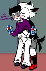 black_hair black_hair_male blonde blonde_hair dog_ears dog_girl dog_tail doggirl female glasses homestuck homestuck^2 short_hair short_hair_male strilalonder tavvy_crocker yiffany_longstocking_lalonde_harley