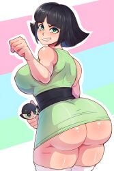 2020 2020s aged_up artist_logo artist_name artist_on_twitter ass ass_focus big_ass big_breasts big_butt big_eyes black_hair blush bob_cut breasts brown_hair buttercup_(powerpuff_girls) cartoon_network colorful_background curvy curvy_body curvy_female curvy_figure curvy_hips dat_ass eyebrows_visible_through_hair eyelashes female female_focus female_only fist_bump green_dress green_eyes high_resolution highres holding_object human human_only long_eyelashes looking_at_viewer looking_back mature mature_female mature_woman milf miniskirt model nipple_bulge pinkkoffin posing powerpuff_girls shiny_ass shiny_hair shiny_skin short_dress short_hair short_skirt shortstack sideboob simple_background smiling solo stacked_lady standing superheroine thick_thighs thighhighs thighs thunder_thighs tight_clothing tight_fit tomboy twitter_username upskirt voluptuous warner_bros warner_brothers white_sclera white_thighhighs