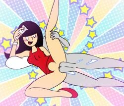 1boy 1girls 2d animated black_eyes black_hair blush clothed_sex clothing cum dress dress_lift erect_nipples erect_nipples_under_clothes faceless_male female from_behind girl_(rhythm_heaven_fever) grey-skinned_male grey_body light-skinned_female light_skin long_hair longer_than_30_seconds longer_than_one_minute male minus8 mob_face music nintendo nipples nipples_visible_through_clothing no_panties on_side one_eye_closed open_mouth penetration penis pussy red_dress rhythm_heaven rhythm_heaven_fever sex shaved_pussy shoe_dangle simple_face smile sound spread_legs stars stomach_bulge straight synced_to_music tagme vaginal_penetration video wii_remote wiimote
