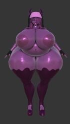 selvena_(dokki.doodlez) selvena_(demon_form) chubby_female big_breasts big_ass friday_night_funkin mid_fight_masses rojo_parasito rojo84 pink_eyes demon_girl naughty_face redesign remake