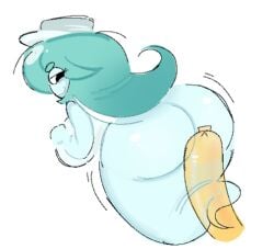 connie_(dandy's_world) dandy's_world female ghost ghost_girl looey_(dandy's_world) roblox roblox_game teasing teasing_with_butt