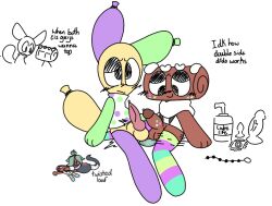 bad_anatomy cosmo_(dandy's_world) dandy's_world double_dildo double_penetration gay knot looey_(dandy's_world) male/male tagme twisted_loaf