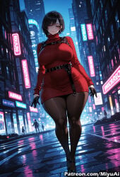 capcom ada_wong resident_evil resident_evil_2 resident_evil_2_remake resident_evil_4 resident_evil_4_remake 1girls female miyuai ai_generated ai_assisted thick_thighs thick_ass thick thick_legs thick_hips thick_butt wide_hips wide_thighs voluptuous voluptuous_female curvy curvy_figure curvaceous curvy_female breasts uncensored patreon_reward 1girl rating:safe black_hair city short_hair gloves pantyhose cyberpunk solo full_body brown_eyes looking_at_viewer earrings night building jewelry black_legwear black_footwear large_breasts black_gloves neon_lights standing bangs