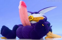 16:9 3d 3d_(artwork) absurd_res animal_humanoid anthro balls banana banana_for_scale barefoot belt belt_accessory belt_buckle big_balls big_penis big_the_cat bodily_fluids buckle butt clothing cum digit_ring digital_media_(artwork) domestic_cat english_text erection feet felid feline felis fingers food footwear fruit fur genital_fluids genitals gloves handwear hi_res huge_balls huge_penis humanoid humanoid_genitalia humanoid_penis hyper hyper_balls hyper_genitalia hyper_penis jewelry kawa_the_asparagus looking_at_viewer male mammal mammal_humanoid mostly_nude multicolored_body multicolored_fur multicolored_penis nude overweight penis plant purple_body purple_fur ring sega simple_background solo sonic_(series) sonic_the_hedgehog_(series) tail text toe_ring toes two_tone_body two_tone_fur two_tone_penis white_body white_fur widescreen