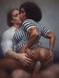 1boy 1boy1girl 1girls ai ai_generated ai_slop anal anal_penetration anal_sex anus aroused ass ass_grab black_eyeshadow black_female black_hair breast brown_hair brunet closed_eyes cowgirl_position creampie cum_inside curly_hair dark-skinned_female ejaculation ejaculation_in_ass enercell erection eyeshadow female female/male female_on_male female_on_top hands_on_ass hetero hetero_sex heterosexual holding_ass indoors interracial kissing large_ass large_breast light-skinned_male lipstick male male/female male_ejaculation male_on_bottom male_on_female medium_hair muscular muscular_female muscular_male noirette oc orgasm original_character penis pregnant pregnant_female pregnant_sex red_lipstick rolled_up_sleeves semen sex sex_from_front shiny_body shiny_skin shirt sideboob sitting sitting_on_lap spread_ass straight straight_sex t-shirt testicles vascular voluptuous voluptuous_female wavy_hair white_male