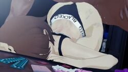 2boys animated ass_up atlus blacked blacked_clothing bouncing_ass cheating evaan female koikatsu makoto_yuki ntr persona persona_3 sound tagme video yukari_takeba yuukis