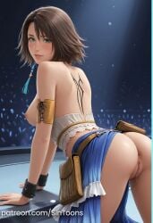 1female 1girls ai ai-created ai_assisted ai_generated bare_breasts boobs_out breasts breasts_out brown_hair female female_focus female_only final_fantasy final_fantasy_x genitals girl naked naked_female nipples nude nude_female patreon patreon_link patreon_url patreon_username pussy sexy sexy_body sexy_female short_hair sintoons skinny skinny_female skinny_girl skirt solo solo_female solo_focus square_enix tits_out vagina watermark yuna