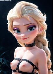 1girls 2d 3d ai_generated athletic athletic_female big_ass big_breasts big_eyes blonde blonde_female blue_eyes bondage bondage_outfit braid breasts chest choker curvy curvy_figure cute cute_face detailed disney elsa_(frozen) exposed_breasts eyelashes eyeshadow female female_only fit fit_female focus frozen_(film) frozen_2 harness high_quality large_breasts leash legs light-skinned_female light_skin lips lipstic looking_at_viewer makeup mascara nero100 nipples on_leash pale-skinned_female pale_skin perky_breasts pet_play posing restrained seductive seductive_look skinny skinny_girl stable_diffusion tagme thighs thin_female thin_waist tied_up