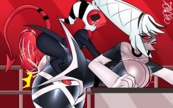 zaicomaster14 1girls 1boy female male male/female ntr cheating cheating_husband minishorts long_boots micro_bikini micro_panties red_eyes white_pupils demon demon_girl demon_horns demon_boy demon_humanoid sinner_demon taller_female smaller_male blush blushing blush_lines long_hair white_hair imp_tail demon_tail imp_male imp_horns helluva_boss hazbin_hotel carmilla_carmine moxxie_(helluva_boss) sex commission voluptuous voluptuous_female voluptuous_body voluptuous_milf curvy curvy_figure curvy_female curvy_body curvy_hips curvy_thighs curvaceous curvaceous_figure curvaceous_female curvaceous_body curvaceous_hips curvaceous_thighs breasts tits boobs big_breasts huge_breasts massive_breasts big_boobs huge_boobs massive_boobs big_tits huge_tits massive_tits ass butt big_ass big_butt huge_ass huge_butt massive_ass massive_butt thick_thighs thighhighs thighs hips big_thighs huge_thighs big_hips huge_hips massive_thighs massive_hips wide_hips wide_thighs gigantic_breasts gigantic_boobs gigantic_tits gigantic_ass gigantic_butt gigantic_thighs gigantic_hips penis cock big_penis huge_penis massive_penis gigantic_penis big_cock huge_cock massive_cock gigantic_cock nipples big_nipples huge_nipples balls big_balls huge_balls massive_balls gigantic_balls doggy_style doggystyle sex_on_desk desk_sex latex latex_clothing