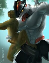 absurd_res anal anal_penetration android dinosaur franubis gaping hi_res lizard machine male male/male muscular muscular_male penetration power_rangers prehistoric_species reptile robot saurischian scalie size_difference theropod tyrannosaurid tyrannosauroid tyrannosaurus tyrannosaurus_rex
