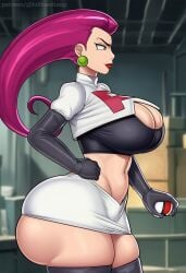 1girls ai_generated ass big_ass big_breasts big_hips big_lips big_thighs blue_eyes booty bottom_heavy breasts cleavage clothing curvaceous curvaceous_body curvaceous_female curvaceous_figure curves curvy curvy_body curvy_female curvy_figure cute_face dumptruck_ass female female_only gigantic_ass gigantic_breasts gigantic_hips gloves hips huge_ass human jeans jessie_(pokemon) large_ass large_breasts large_hips large_thighs lips lipstick long_hair lubbasdump magenta_hair makeup massive_ass massive_breasts midriff patreon pokemon pokemon_(series) purple_hair skimpy solo solo_female team_rocket team_rocket_uniform thighhighs thighs tight_clothing