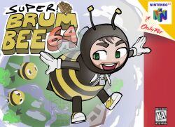 1boy bee bee_costume color fake_art kilkan nintendo_64 original_character original_characters_only video_game_cover video_games