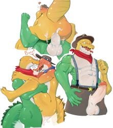 abs absurd_res alligatorid anal anal_penetration anthro balls bodily_fluids bottomwear butt candy carrying_another carrying_partner chad_(tadc) clothed clothing crocodilian cum cum_in_ass cum_inside cum_while_penetrated dessert duo ejaculation english_text erection food food_creature from_front_position gay gay_male genital_fluids genitals glitch_productions gummigoo_(tadc) gummy_(food) gummy_creature hat headgear headwear heart_symbol hi_res humanoid_genitalia humanoid_penis kissy_face living_candy male male/male male_penetrated male_penetrating mrlynxart muscular muscular_anthro muscular_male nude open_bottomwear open_clothing open_mouth open_pants pants pecs penetration penis reptile scalie sex smile smoosh_(sound_effect) stand_and_carry_position standing standing_sex tail text the_amazing_digital_circus vein veiny_penis yaoi