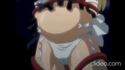 ail_maniax:_inma_seifuku_kari_&_majo_kari_no_yoru_ni animated big_belly blonde_hair bouncing_belly bound bulging_belly creature_inside demon_girl demon_tail garter_belt garter_straps maid panties
