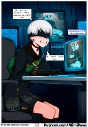 1boy 1girls 2b_(nier:automata) 9s_(nier:automata) ahe_gao ahegao_face ai_generated anal anal_sex arms_behind_back ass ass_focus ass_slap back_view barcode big_breasts black_blindfold black_border black_dress black_footwear black_gloves black_thighhighs blindfold blush bondage bound bound_arms bound_legs brainwashing breast_grab broadcast broken cameltoe choking cleavage clitoris_vibrator close-up collar comic comic_page comic_strip crying cum_drip cum_in_ass cum_in_mouth cum_in_pussy cum_on_ass cum_on_body cum_on_breasts cum_on_pussy cum_overflow cum_string cum_trail cumshot curvy dark deepthroat degradation despair detailed detailed_background dialogue dildo_in_mouth dim_lighting dirty_talk dress dripping drool drooling ejaculation embarrassed english english_text enjoying_rape erect_nipples face_fuck feather_trim fellatio female floating_object forced forced_deepthroat forced_exposure forced_orgasm free_use from_behind gloves groping hand_on_breast heart heart-shaped_pupils high_heels highres huge_ass huge_breasts humiliation indoors kneeling large_breasts legs_apart lipstick lying_on_back makeup male mechanical_arms metal_tentacles mimipaws mind_break mind_control missionary_position moaning mole mole_under_eye multi-panel narration neon_lighting nier:automata nier_(series) nipples noncon objectification on_back on_knees onomatopoeia oral overwhelmed pod_(nier) pov profile public_humiliation puffy_nipples pussy pussy_juice pussy_juice_drip rape raped recording restrained robot_arms robot_dick rope rope_bondage saliva sci-fi sequence sex sex_doll sex_toy shadows short_hair side_view slave solo solo_female sound_effect sound_effects speech_bubble spread_legs spread_pussy stomach_bulge submission suspended sweat sweatdrop tears tentacle tentacle_restraint tentacle_sex text text_on_body thick_thighs thigh_boots thighhighs throat_fuck tongue_out torn_clothes torn_panties vaginal_penetration verbal_abuse vibrator voyeurism wet white_border white_hair white_panties yorha_2b yorha_9s nier:_automata nier cuckold cuckolding cuckold_pov