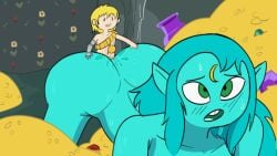 adventure_time anal_sex behind big_woman canyon_(adventure_time) finn_the_human fluids gif loop megumigue rough_sex taller_female