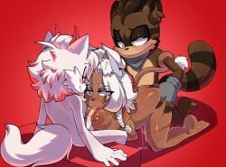 1girl2boys 1girls 2026 2_horns 2boys 2boys1girl absurd_res alternate_version_available anthro anthro_female anthro_male anthro_on_anthro anthro_penetrated anthro_penetrating anthro_penetrating_anthro areola areolae blowjob blue_eyes body_scars bolts_the_mechanic boltsthelewd boobjob boobs braided_hair breasts brown_fur brown_hair butt_squish chest_tuft cock commission commissioner_upload digital_drawing_(artwork) digital_media_(artwork) ear_tuft eyelashes face_markings face_scar female fox fox_ears fox_tail galaxy_(bigecreampuffs) gift_art gloves grabbing grabbing_ass grabbing_from_behind indie_virtual_youtuber kitsune lombax lombax_girl male mayghely mobian_fox mobian_raccoon mushroom_penis nipple_piercing nipples on_knees paizuri pawpads paws penis pussy_juice pussy_juice_drip raccon_ears raccoon raccoon_tail red_eyes red_highlights red_horns red_penis scarf scars sega simple_background sonic_(series) sonic_the_hedgehog_(series) squeezing_breast squeezing_butt striped_tail sucking sucking_penis tail_wrap tail_wrapped_around tail_wrapped_around_arm threesome threesome_sex tits unstable_the_hellfox veiny_penis vtuber white_fur white_hair yellow_eyes youtuber