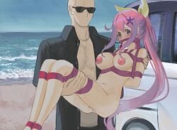 cailin020 ochikobore_fruit_tart sakura_ino light-skinned_female light-skinned_male 1girls 1boy male female pink_hair long_hair blue_eyes hair_ornament tied_hair ponytail hair_bow yellow_bow bow nude nude_female completely_nude completely_nude_female swimsuit_removed bikini_removed stripped stripped_naked forced forced_exposure forced_nudity assisted_exposure outdoors beach car vehicle clothed_male_nude_female kidnapped kidnapping rope rope_bondage arms_behind_back bondage rope_between_breasts gag gagged cleave_gag bound_arms bound_legs bound_ankles restrained restrained_arms restrained_legs rope_harness exposed_breasts breasts breasts_out medium_breasts nipples pussy anus navel belly belly_button blush embarrassed embarrassed_nude_female cloth_gag carrying carrying_another princess_carry ass big_ass large_ass scared scared_expression worried worried_expression imminent_rape maledom femsub helpless absurd_res absurdres hi_res highres high_resolution alternate_version_available uncensored flower flower_in_hair