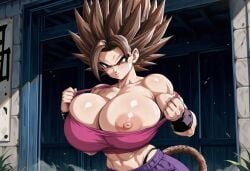 1girls abs ai_generated anime anime_girl big_breasts big_hair black_eyebrows breast_out breast_out_of_clothes breasts breasts_bigger_than_head brown_hair brown_hair_female caulifla dbaf dragon_ball dragon_ball_af dragon_ball_super eyebrows fan_transformation fanmade female female_focus female_only huge_breasts illustrious_(stable_diffusion) large_breasts monkey_tail muscular muscular_female no_bra no_bra_under_clothes one_breast_out one_breast_out_of_clothes pink_tube_top pulling_clothing pulling_own_clothes purple_pants red_eyes red_eyes_female saiyan saiyan_female saiyan_tail self_upload solo solo_female solo_focus spiked_hair tagme tail thong tit_out tubetop ultimate_super_saiyan weekly_shonen_jump weekly_shounen_jump what_if