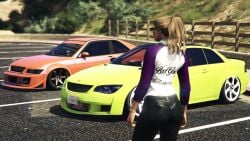 1girls 3d 3dcg absurd_res absurd_resolution absurdres ass ass_focus back_view back_view_female black_leggings emotionless emotionless_female expressionless female female_only game_cg glasses grand_theft_auto grand_theft_auto_online gta_online_female_character highres hyperspacedude leaning_to_the_side leggings mature_female rockstar_editor source_request standing text unbothered uncaring uncaring_female