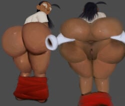 2025 ahoge arched_back ass ass_focus back_arch barrybbeesly big_ass bindi black_hair cat_pose dark-skinned_female dark_hair dark_skin fat_ass feet indian indian_female mature mature_woman milf rear_view red_tank_top sabahda soles tank_top white_background yoga yoga_mat yoga_pants