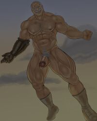 bara barazoku big_penis conquest_(invincible) hairy_armpits hairy_balls hairy_chest hairy_legs hairy_male mature_male thick_legs thick_penis thick_thighs