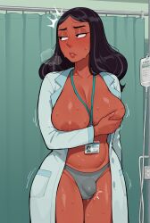 steven_universe cartoon_network priyanka_maheswaran indian indian_female futanari futa_only futa_focus futa solo solo_focus solo_futa dark_skin dark-skinned_female dark-skinned_futa dark_hair greying_hair middle_aged milf milf_futa older_female older mature_female mature mature_futa intersex black_eyes large_breasts large_ass big_breasts big_ass wide_hips wide_thighs thick_thighs thick_ass curvy curvy_figure curvaceous plump mother motherly at_work working job bedroom_eyes visible_breath ai_generated ai_assisted ai ai_created comfyui ihatethemic sweat sweatdrop sweating sweaty_body looking_away looking_to_the_side covering covering_breasts covering_nipples arm_covers_breast id_card lanyard iv_bag iv_line iv_stand intravenous_drip grey_panties panties bulge bulge_through_clothing bulge_under_clothes bulge_in_panties questionable_consent against_will white_coat doctor hospital hospital_room hospital_curtain nipple_slip nip_slip