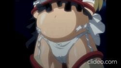 ail_maniax:_inma_seifuku_kari_&_majo_kari_no_yoru_ni animated belly_jiggle big_belly blonde_hair bound bulging_belly clothed_sex creature_inside demon_girl demon_tail garter_belt garter_straps maid panties tail_sex