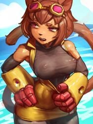 shiragato glitch_productions rubberross kit_(gameoverse) gameoverse cat_tail catgirl cat_girl cat_humanoid feline_humanoid feline_tail brown_hair brown_body brown_fur brown_skin brown-haired_female brown_tail tan_body tan_skin tan_fur tanned_skin tan-skinned_female furry furry_only furry_female furry_tail magenta_eyes mechanical_arm mechanical_arms robotic_arm nipples nipples_visible_through_clothing nipples_covered nipples_bulge nipples_visible nipples_exposed nipple_bulge nipple_outline tight_clothing tight_clothes tight_fit tight_dress soaked soaked_clothes wet_clothes wet_clothing wet wet_body wet_skin sweat sweatdrop sweating sweaty sweaty_body sweaty_breasts sweaty_clothes translucent_clothing see-through see-through_clothing see-through_clothes see-through_shirt see-through_top see-through_dress heat heat_(temperature) pulling_clothing pulling_own_clothes pulling_top_down pulling_shirt pulling_shirt_down exposed_breasts exposed_nipples exposed exposing exposing_self exposing_breasts exposing_chest exposing_nipple presenting presenting_breasts 1girls 1girl solo solo_focus solo_female sole_female solo_anthro big_breasts big_ass big_butt big_thighs big_belly big_nipples big_boobs big_areola boobs boobs_out breasts breasts_out tits tits_out breasts_focus tits_focus boobs_focus seductive seductive_look seductive_smile seductive_eyes seductive_pose seductive_mouth seductive_body seductive_female seductive_gaze seductive_expression goggles goggles_on_head beach beach_background thick_thighs thick_ass thick thick_legs thick_hips thick_butt hourglass_figure hourglass_figured_female toned toned_female toned_body firm_breasts