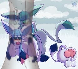 absurd_res against_natural_surface against_surface against_tree anal anal_penetration animal_genitalia animal_penis bodily_fluids canid canine canine_genitalia canine_penis cum cum_inside digital_media_(artwork) duo eeveelution feral fur generation_4_pokemon genital_fluids genitals glaceon hi_res i69himdaily male male/male male_penetrated male_penetrating male_penetrating_male mammal nintendo penetration penis plant pokemon pokemon_(species) sex tree