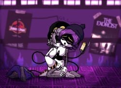 1boy 1boy1girl 1boys 1girl 1girls a-angewomon android background_character background_characters beanie cyn_(murder_drones) cyn_tail_(murder_drones) disassembly_drone drone duct_tape embrace embracing embracing_another embracing_during_sex gradient_eyes gray_hair grey_hair implied_penetration implied_sex kiss kissing kissing_neck kissing_while_penetrated male/female moan moaning moaning_in_pleasure murder_drones n_(murder_drones) naked naked_female naked_male no_genitals_shown nude nude_female nude_male nudity on_bed on_knees on_lap on_top poster purple_eyes purple_hair purple_tint restrained robot robot_boy robot_girl robot_humanoid saliva saliva_string saliva_trail sensual serial_designation_n tail tails technophilia unseen_penetration uzi_(murder_drones) worker_drone yellow_eyes