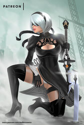 yorha 2b from nier by evandromenezes