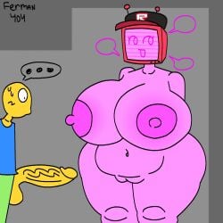 1boy 1boy1girl 1girl 2d 2d_(artwork) 2d_artwork areolae artist_name ass belly belly_button big_breasts boobs breasts butt buttocks chubby chubby_female cock dick ferman forsaken_(roblox) happy happy_female hyper naked naked_female nipples noob noob_(forsaken) noob_(roblox) nude nude_female penis penis_out pink_body pink_skin pussy roblox roblox_game robloxian robot robot_girl robot_humanoid sweat sweatdrop sweating text text_bubble thick thick_ass thick_hips thick_legs thick_thighs thighs tits tv tv_head veeronica vein veiny_penis voluptuous voluptuous_body voluptuous_female yellow_skin