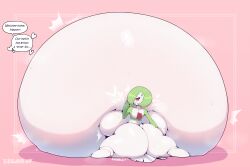 2026 absurd_res artist_name belly big_belly big_breasts breasts colored digital_media_(artwork) english_text female gardevoir generation_3_pokemon hand_on_belly hand_on_butt hi_res huge_belly huge_breasts hyper hyper_belly hyper_breasts hyper_pregnancy looking_at_viewer looking_back nintendo pokemon pokemon_(species) pregnant rear_view shaded sitting text thick_thighs wide_hips zegorav