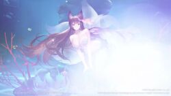 amagi_(azur_lane) amagi_(cv)_(azur_lane) amagi_(cv)_(the_mermaid_of_the_emerald_sea)_(azur_lane) animal_ear_fluff animal_ears animated audible_speech azur_lane bikini blinking blowing_kiss blunt_bangs bouncing_breasts breasts bright_pupils brown_hair character_name collarbone commentary copyright_name english_commentary english_text eye_pov female fish floating_hair fox_ears gujianshaonu hair_ornament hands_up heart highres huge_breasts japanese_audio jewelry live2d long_hair looking_at_viewer mermaid_costume navel necklace official_alternate_costume official_art promotional_art purple_eyes second-party_source shell shell_bikini short_eyebrows sound subtitled swimsuit tagme underboob underwater very_long_hair video white_pupils zoom_layer