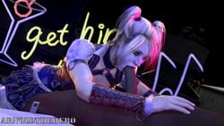 1boy 1girls 3d animated arnoldthehero batman batman:_arkham_knight batman_(series) blowjob completely_naked completely_naked_male completely_nude completely_nude_male dark-skinned_male dc dc_comics deepthroat duo fellatio female harley_quinn harley_quinn_(arkham) harley_quinn_(arkham_knight) interracial male oral oral_sex sfm skirt sound source_filmmaker straight tagme video