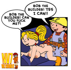 1boy 1girls asking_for_consent blonde_hair bob_the_builder bob_the_builder_(series) catchphrase clothed_male_nude_female color colored doggy_style english_text female hanna-barbera hard_hat helmet hetero high_ponytail hit_entertainment male male/female nev nipples paheal rule_34_(paheal) scooby-doo scooby-doo_(series) sex speech_bubble straight straight_sex tagme uncensored wendy wendy_(bob_the_builder)