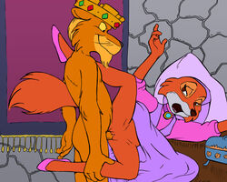 aikon anthro canine disney feline female fox fur furry furry_only interspecies lion maid_marian male mammal penis prince_john pussy robin_hood_(disney) sex straight