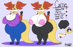 big_ass big_breasts breasts bubble_butt carrie_(thixxen) cleavage delphox female furry huge_ass huge_breasts milf nipples pokemon pokemon_(species) thick_thighs thixxen wide_hips