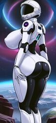 ai_generated big_ass big_breasts bubble_butt covered_nipples galaxy hi_res large_breasts puffy_nipples round_ass science_fiction space spacesuit stars wallpaper