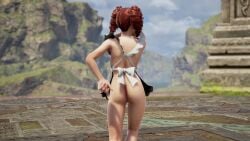 amy_sorel apron ass female green_eyes petite petite_body petite_female red_hair smile soul_calibur tagme teenager twintails video