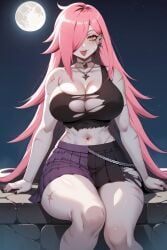 1girls ai_generated ai_hands big_breasts breasts halloween_theme latam_virtual_youtuber long_hair looking_at_viewer neneefthy night outdoors pink_hair public solo_female tagme thighs torn_clothes tupadrev4 virtual_youtuber vtuber yellow_eyes zombie zombie_girl