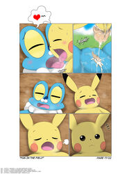 blush blush_stickers comic cum cum_in_pussy cum_inside deviantart_username digital_media_(artwork) duo erection facebook_username female feral froakie fun_in_the_field_(winick-lim) furaffinity_username hi_res humanoid_penis inkbunny_username interspecies mammal nintendo page_17 penis pikachu pokémon_(species) pokemon rodent video_games winick-lim