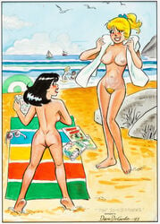 archie_comics beach betty_and_veronica betty_cooper blonde_hair brown_hair female veronica_lodge